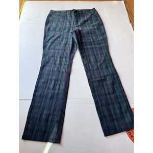 Charter Club Jean Shop Blue Green Plaid Pants Size 8P